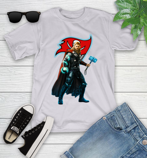 NFL Thor Avengers Endgame Football Tampa Bay Buccaneers Youth T-Shirt 4