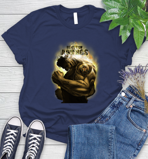 Houston Astros MLB Baseball Hulk Marvel Avengers Sports Women's T-Shirt 14