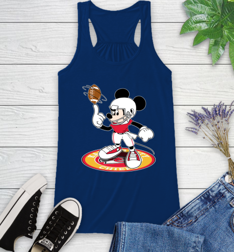 NFL Football Kansas City Chiefs Cheerful Mickey Disney Shirt Racerback Tank 8