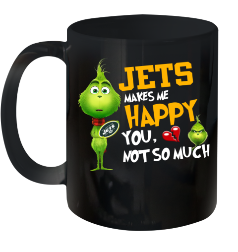 NFL New York Jets Makes Me Happy You Not So Much Grinch Football Sports Ceramic Mug 11oz