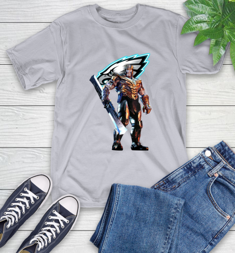 NFL Thanos Gauntlet Avengers Endgame Football Philadelphia Eagles T-Shirt 6