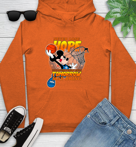 Philadelphia 76ers NBA Basketball Mickey Disney Never Lose Hope Youth Hoodie 4