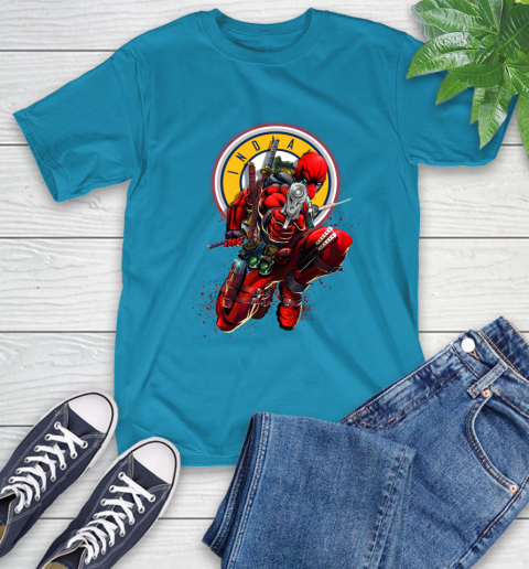 NBA Deadpool Marvel Comics Sports Basketball Indiana Pacers T-Shirt 8