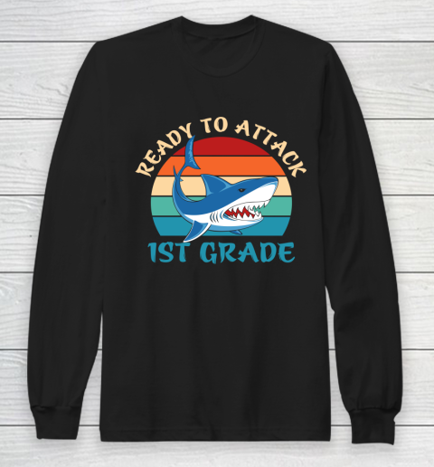 Back To School Shirt Ready to attack 1st grade Long Sleeve T-Shirt