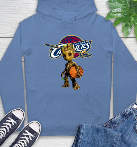 Cleveland Cavaliers NBA Basketball Groot Marvel Guardians Of The Galaxy Hoodie 11