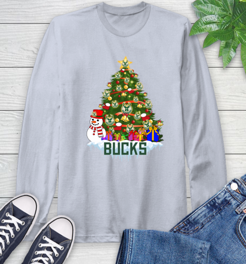 Milwaukee Bucks Merry Christmas NBA Basketball Sports Long Sleeve T-Shirt 6