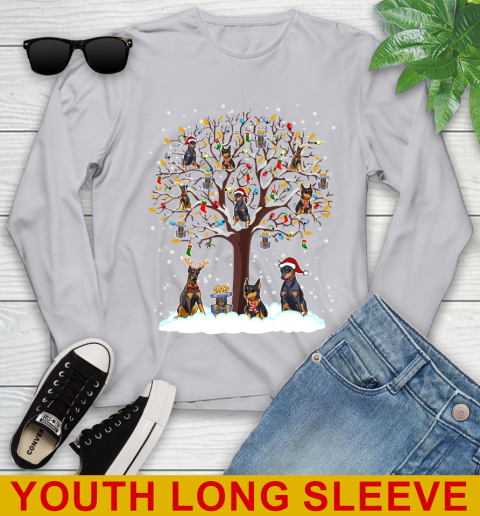 Doberman Pinscher dog pet lover light christmas tree shirt 121