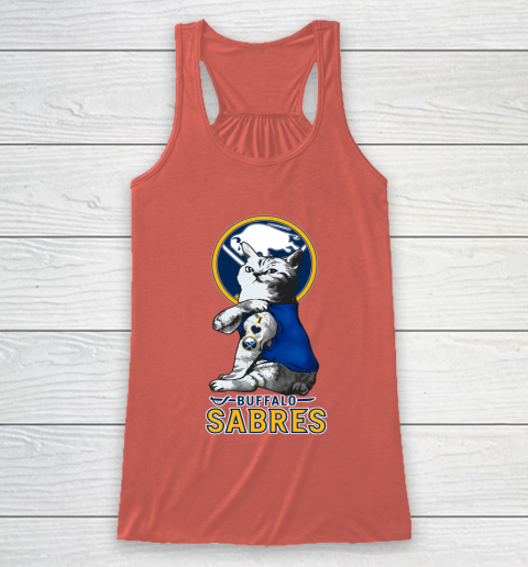NHL My Cat Loves Buffalo Sabres Hockey Racerback Tank 3