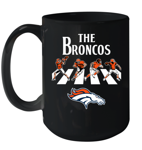 NFL Football Denver Broncos The Beatles Rock Band Shirt Ceramic Mug 15oz