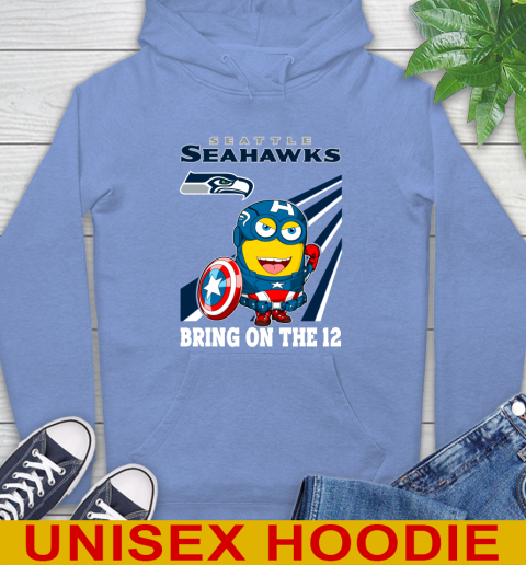 NFL Football Seattle Seahawks Captain America Marvel Avengers Minion Shirt Hoodie 11