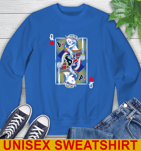 NFL Football Houston Texans The Queen Of Hearts Card Shirt Sweatshirt 11