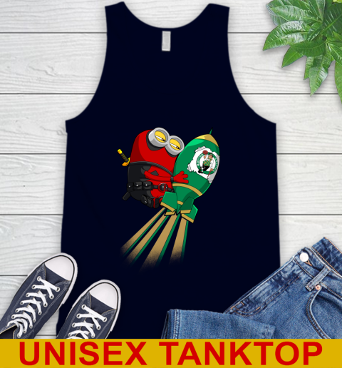 NBA Basketball Boston Celtics Deadpool Minion Marvel Shirt Tank Top 2
