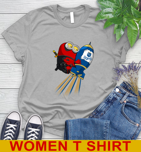 MLB Baseball Kansas City Royals Deadpool Minion Marvel Shirt Women's T-Shirt 6 MLB Baseball Kansas City Royals Deadpool Minion Marvel Shirt Women's T-Shirt - Image 6