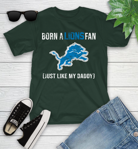 NFL Detroit Lions Football Loyal Fan Just Like My Daddy Shirt Youth T-Shirt 4