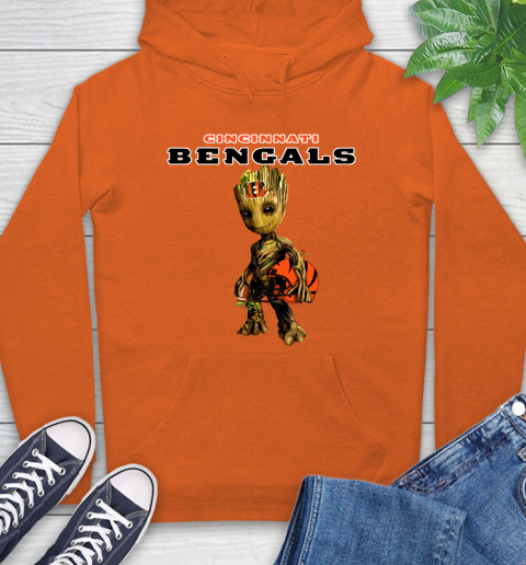 Cincinnati Bengals NFL Football Groot Marvel Guardians Of The Galaxy Hoodie 5