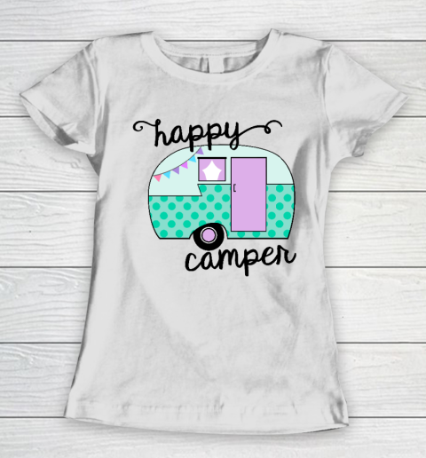 Happy Camper Camping Funny Women's T-Shirt