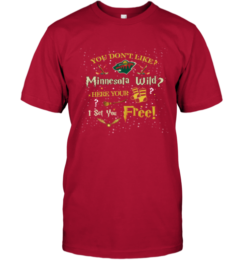 NHL You Don't Like Minnesota Wild Here Your Socks I Set You Free Harry Potter Hockey 3ZuEqyNxTKM classic t shirt 2 95 151514 front red