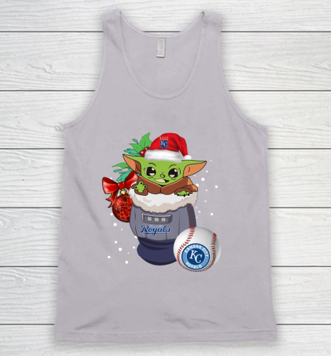 Kansas City Royals Christmas Baby Yoda Star Wars Funny Happy MLB Tank Top 4