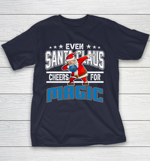Orlando Magic Even Santa Claus Cheers For Christmas NBA Youth T-Shirt 2