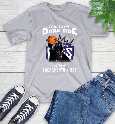 NBA Come To The Dark Side We Have Sacramento Kings Star Wars Darth Vader Basketball T-Shirt 6