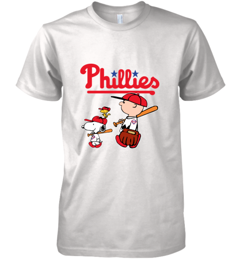 Philadelphia Phillies Let's Play Baseball Together Snoopy MLB Premium Men's T-Shirt