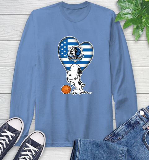 Dallas Mavericks NBA Basketball The Peanuts Movie Adorable Snoopy Long Sleeve T-Shirt 11