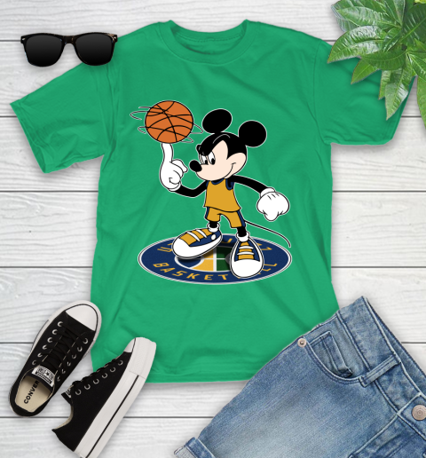 NBA Basketball Utah Jazz Cheerful Mickey Disney Shirt Youth T-Shirt 6