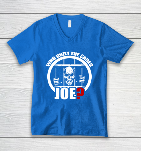 Who Built The Cages Joe V-Neck T-Shirt 5