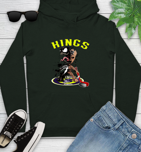 NHL Los Angeles Kings Hockey Venom Groot Guardians Of The Galaxy Youth Hoodie 13