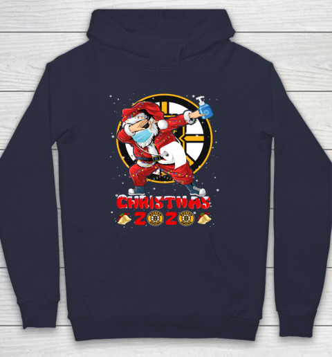 Boston Bruins Funny Santa Claus Dabbing Christmas 2020 NHL Hoodie 2