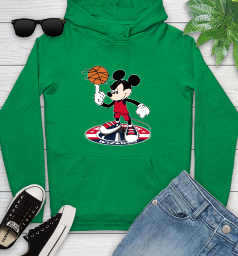 NBA Basketball Washington Wizards Cheerful Mickey Disney Shirt Youth Hoodie 7