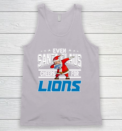 Detroit Lions Even Santa Claus Cheers For Christmas NFL Tank Top 3