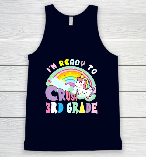 Back to school shirt ready to crush 3rd grade unicorn Tank Top 8