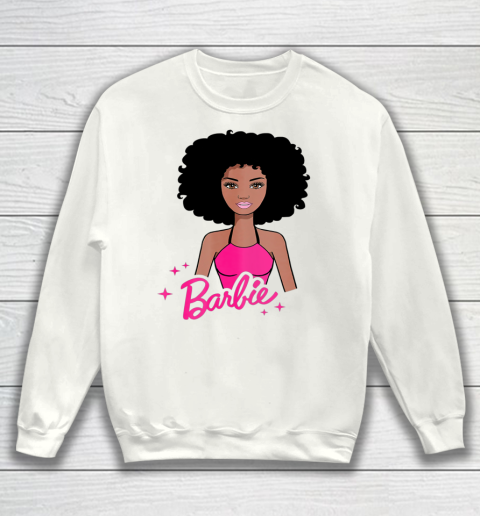 Afro Barbie Girl Pink Babe Black Women Sweatshirt