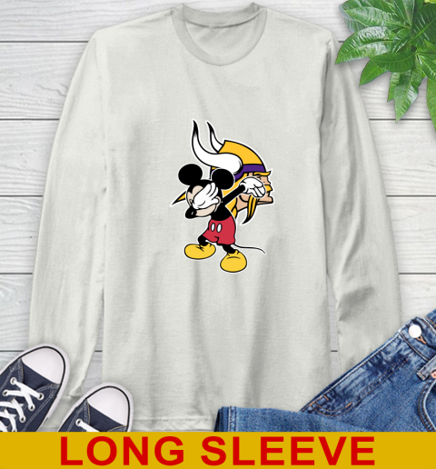 Minnesota Vikings NFL Football Dabbing Mickey Disney Sports Long Sleeve T-Shirt 12