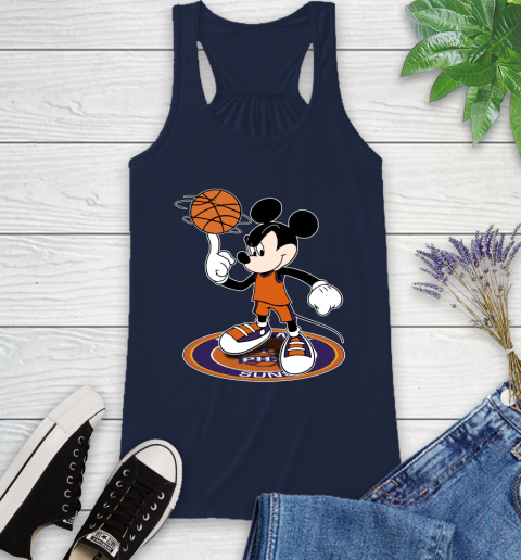 NBA Basketball Phoenix Suns Cheerful Mickey Disney Shirt Racerback Tank 11