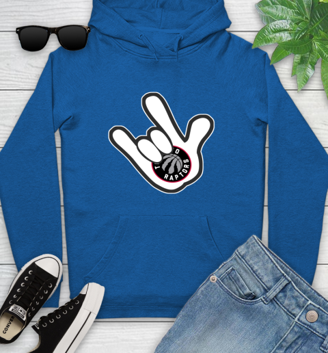 Toronto Raptors NBA Basketball Mickey Rock Hand Disney Youth Hoodie 9