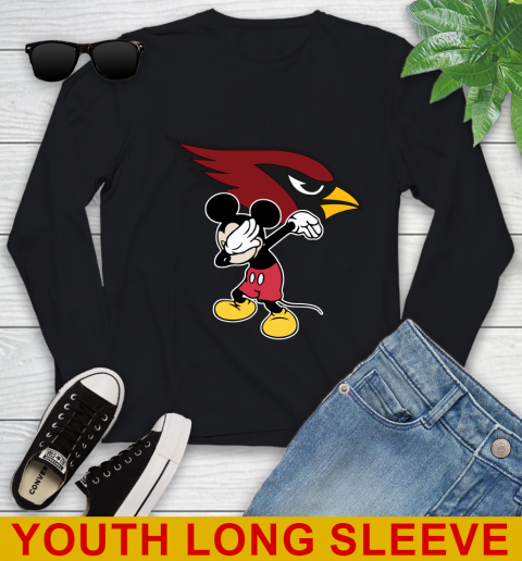 Arizona Cardinals NFL Football Dabbing Mickey Disney Sports Youth Long Sleeve 2