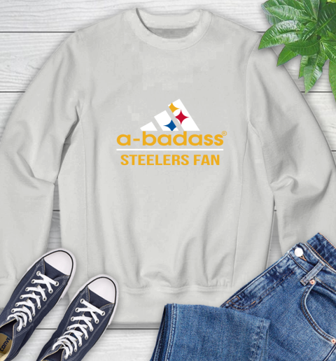 Pittsburgh Steelers NFL Football A Badass Adidas Adoring Fan Sports Sweatshirt 5