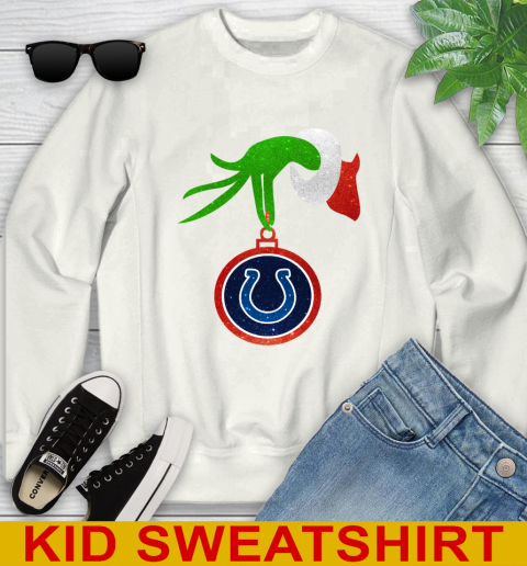 Indianapolis Colts Grinch Merry Christmas NFL Football Youth Sweatshirt