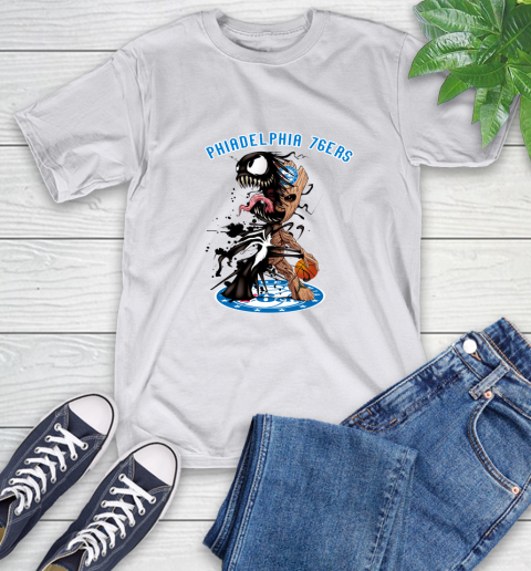NBA Philadelphia 76ers Basketball Venom Groot Guardians Of The Galaxy T-Shirt 12
