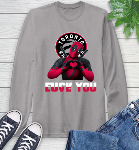 NBA Toronto Raptors Deadpool Love You Fuck You Basketball Sports Long Sleeve T-Shirt 6