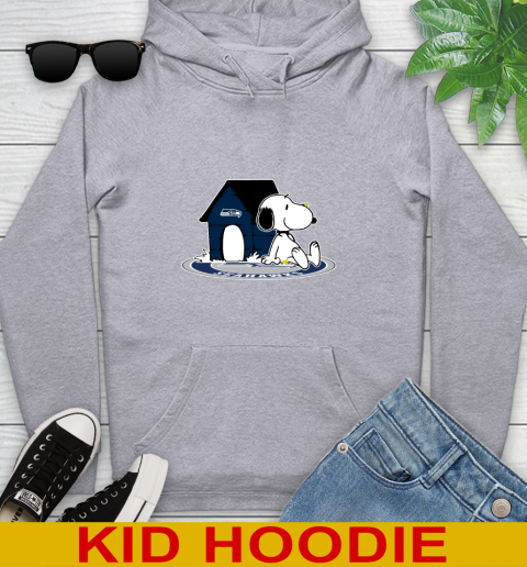 NFL Football Seattle Seahawks Snoopy The Peanuts Movie Shirt Youth Hoodie 6