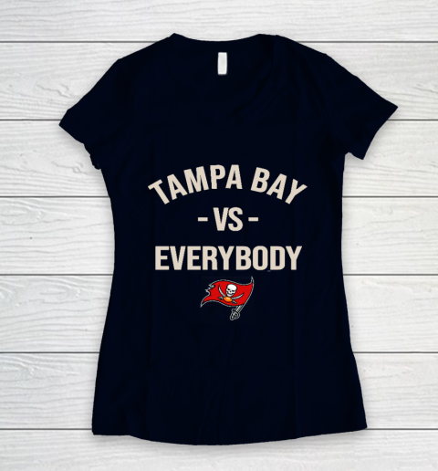 Tampa Bay Buccaneers Vs Everybody Women's V-Neck T-Shirt 2