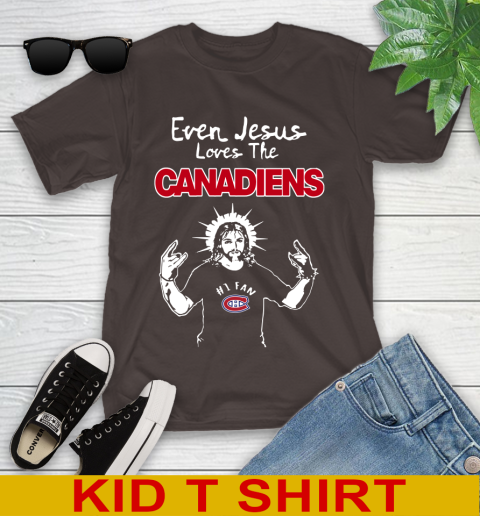 Montreal Canadiens NHL Hockey Even Jesus Loves The Canadiens Shirt Youth T-Shirt 6