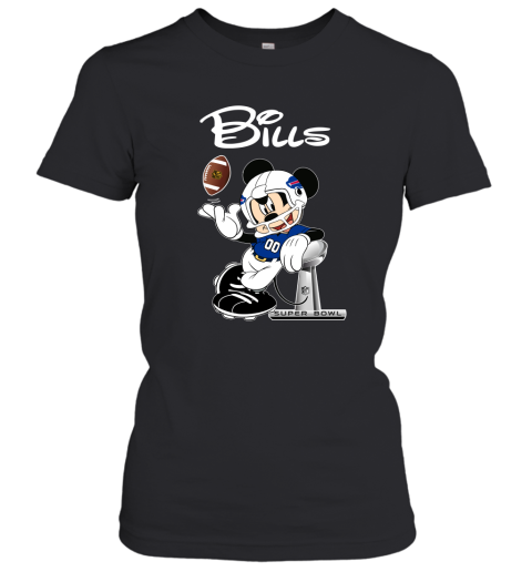 Mickey Bills Taking The Super Bowl Trophy Football Women's T-Shirt
