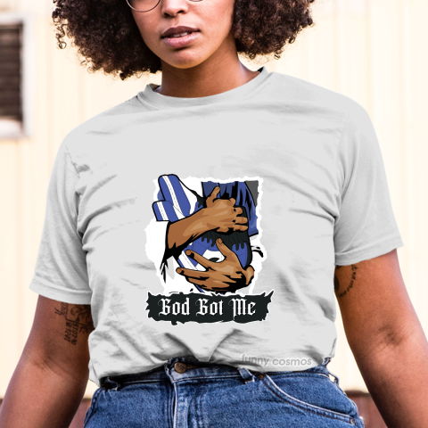 Air Jordan 1 Game Royal Matching Sneaker Shirt God Got Me Royal Black And White Sneaker Shirt