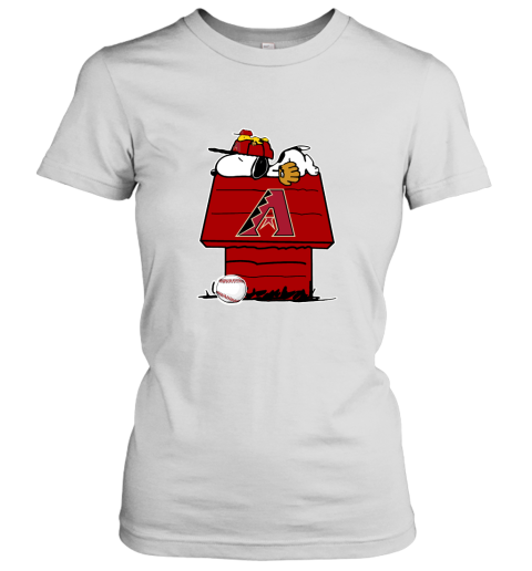 Arizona Diamondbacks Snoopy And Woodstock Resting Together MLB Women's T-Shirt