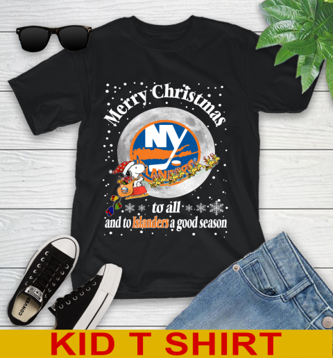 New York Islanders Merry Christmas To All And To Islanders A Good Season NHL Hockey Sports Youth T-Shirt