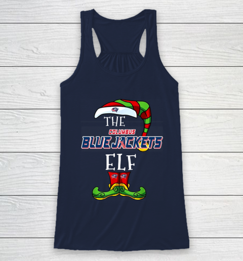 Columbus Blue Jackets Christmas ELF Funny NHL Racerback Tank 8